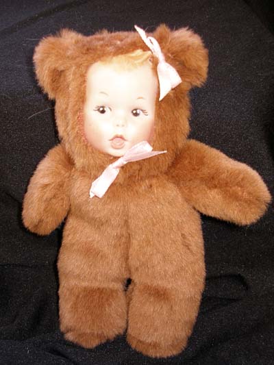 Teddy bear shop with baby face
